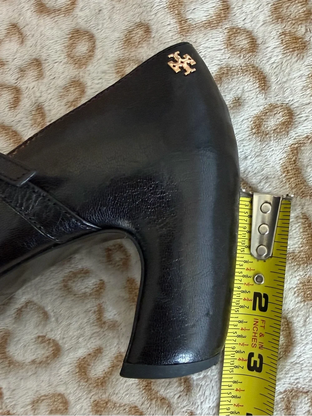 Tory Burch Banana Mary Jane Pump Black Goat Leather Women’s Size: 5.5M